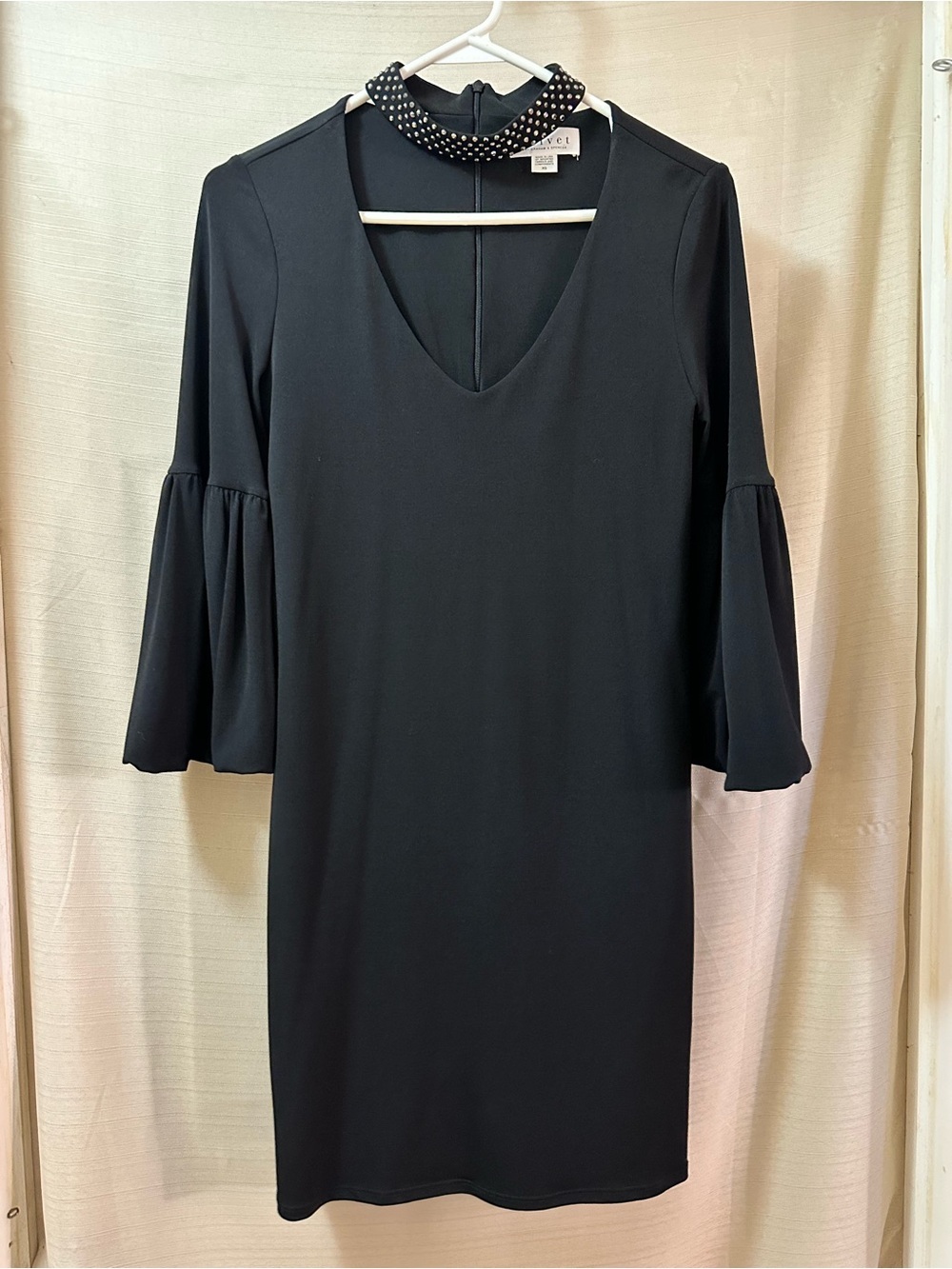 Velvet by Graham & Spencer Black Rhinestone Choker Cocktail Dress XS Party